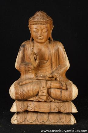 Hand Carved Nepalese Buddha Statue Buddhist Art Buddhism Lotus
